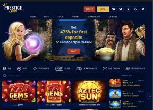 Prestige Spin Casino Website